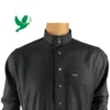 Black Elegant Stand Collar Striped Saudi Thobe